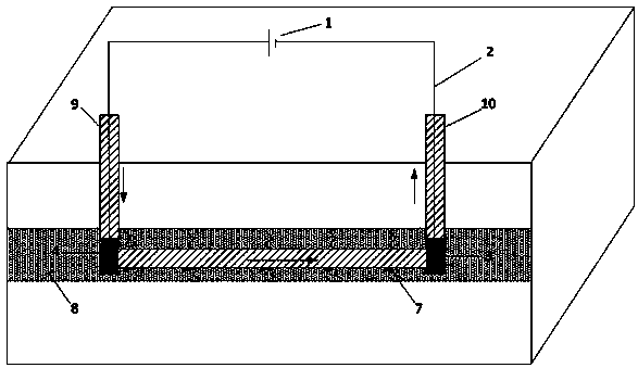 Method for jointly increasing coalbed methane of external direct-current electric fields and micro-biological degradation