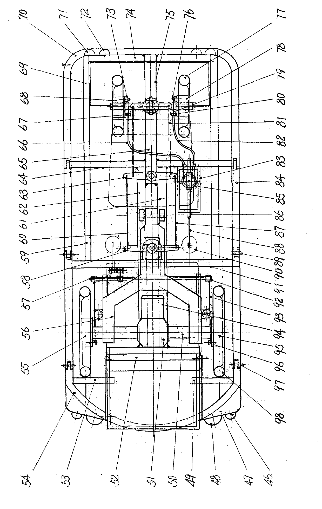 Four-wheeled two-seater electric vehicle