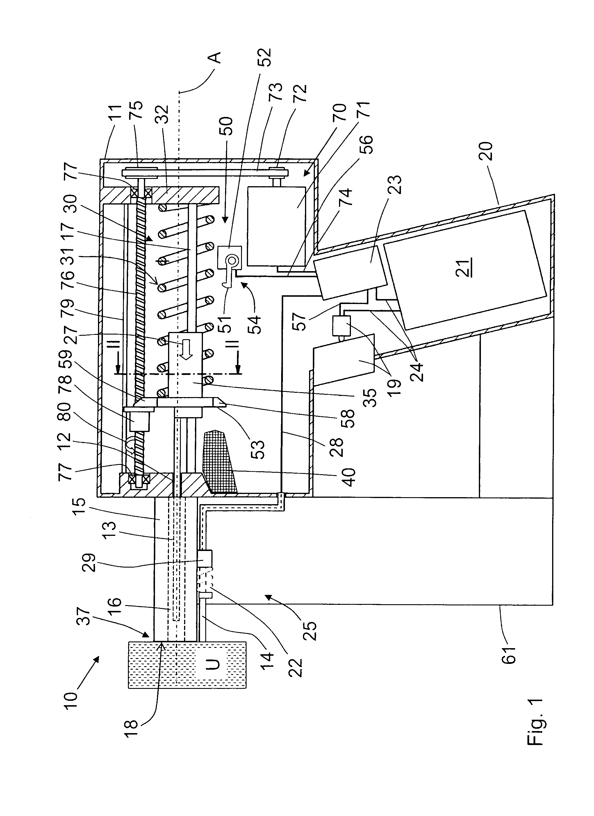 Hand-held drive-in tool