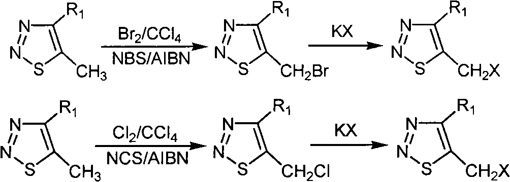 5-halogenated methyl-1,2,3-thiadiazole compound and preparation method and use thereof