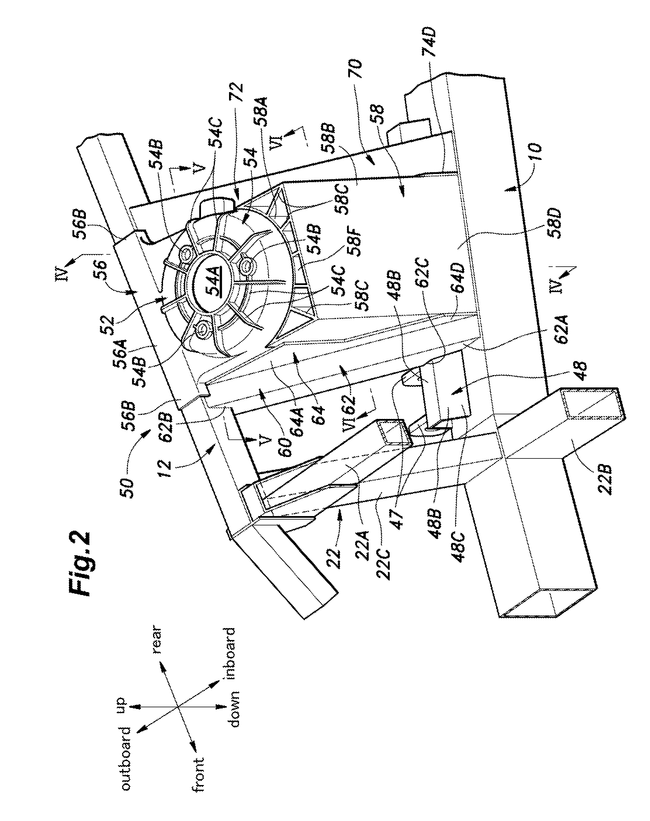 Vehicle body front structure for automobile