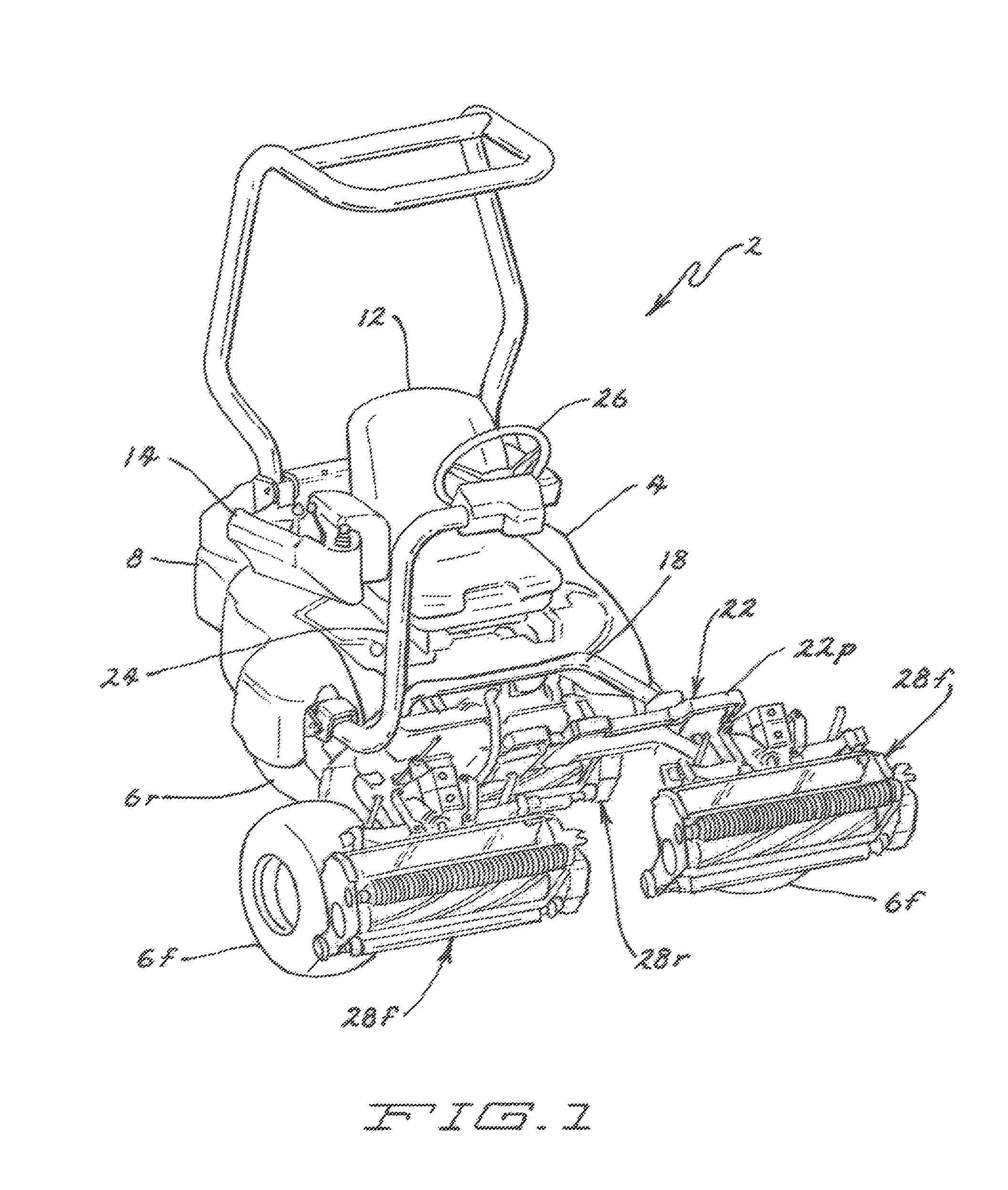 Reel mower with cutting units suspended by double A arm suspensions