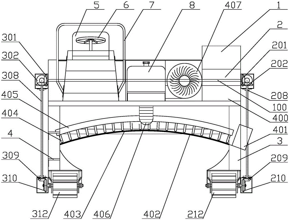 A ride-on tea picking machine