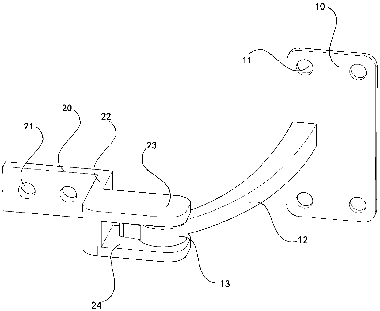 Magnetic type device for enabling side-hung door to be unlatched