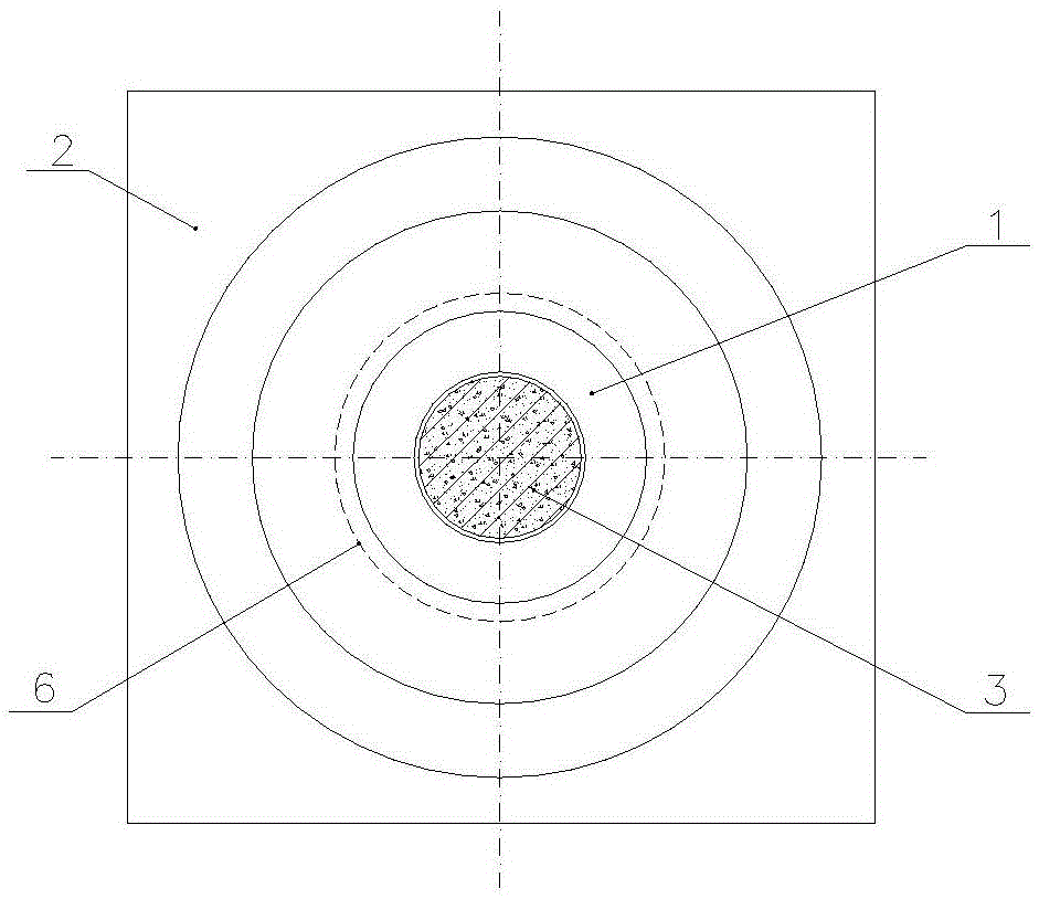 Connection structure of precast pier with annular section and bearing platform and construction method of connection structure