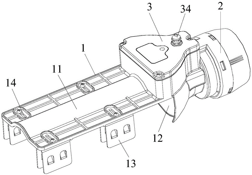 Device for achieving continuous power supply of instruments in rotating device operation field