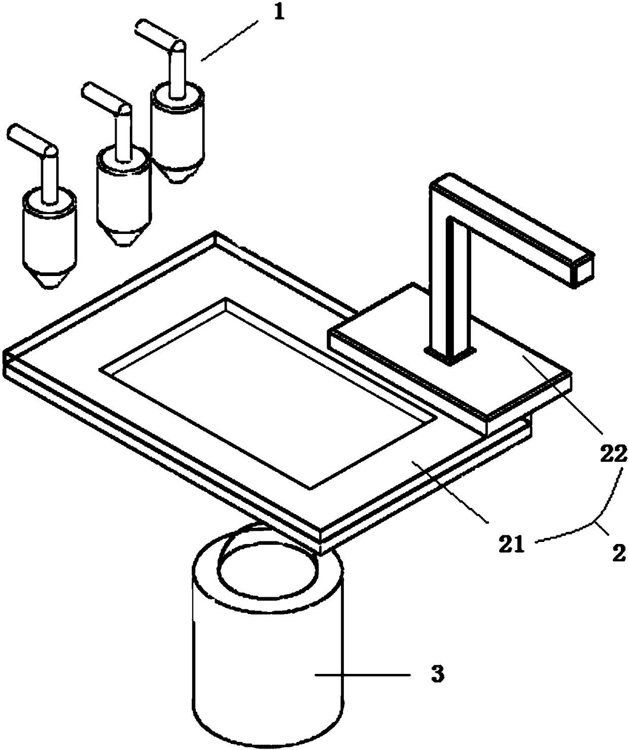 Additional material manufacturing platform based on photocuring formation