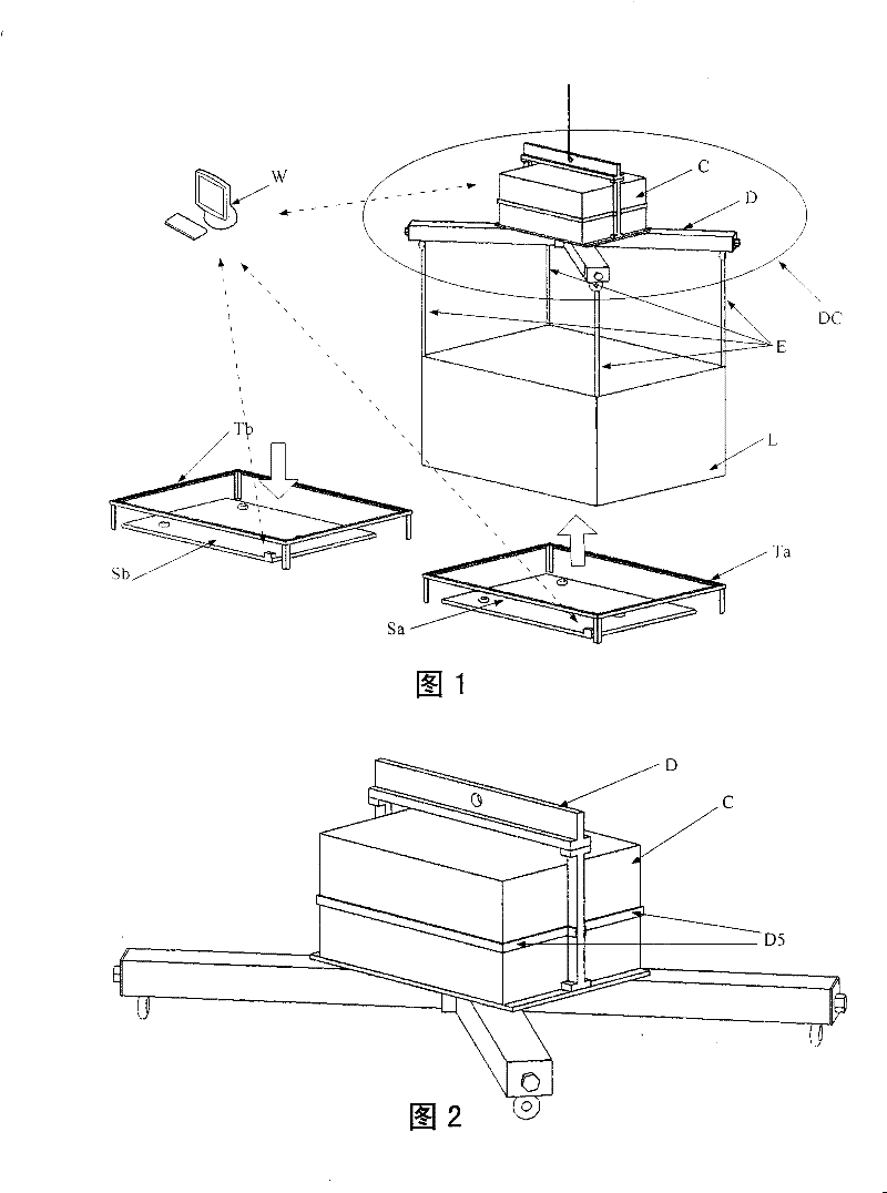 Single counterweight type automatic levelling spreader and using method thereof