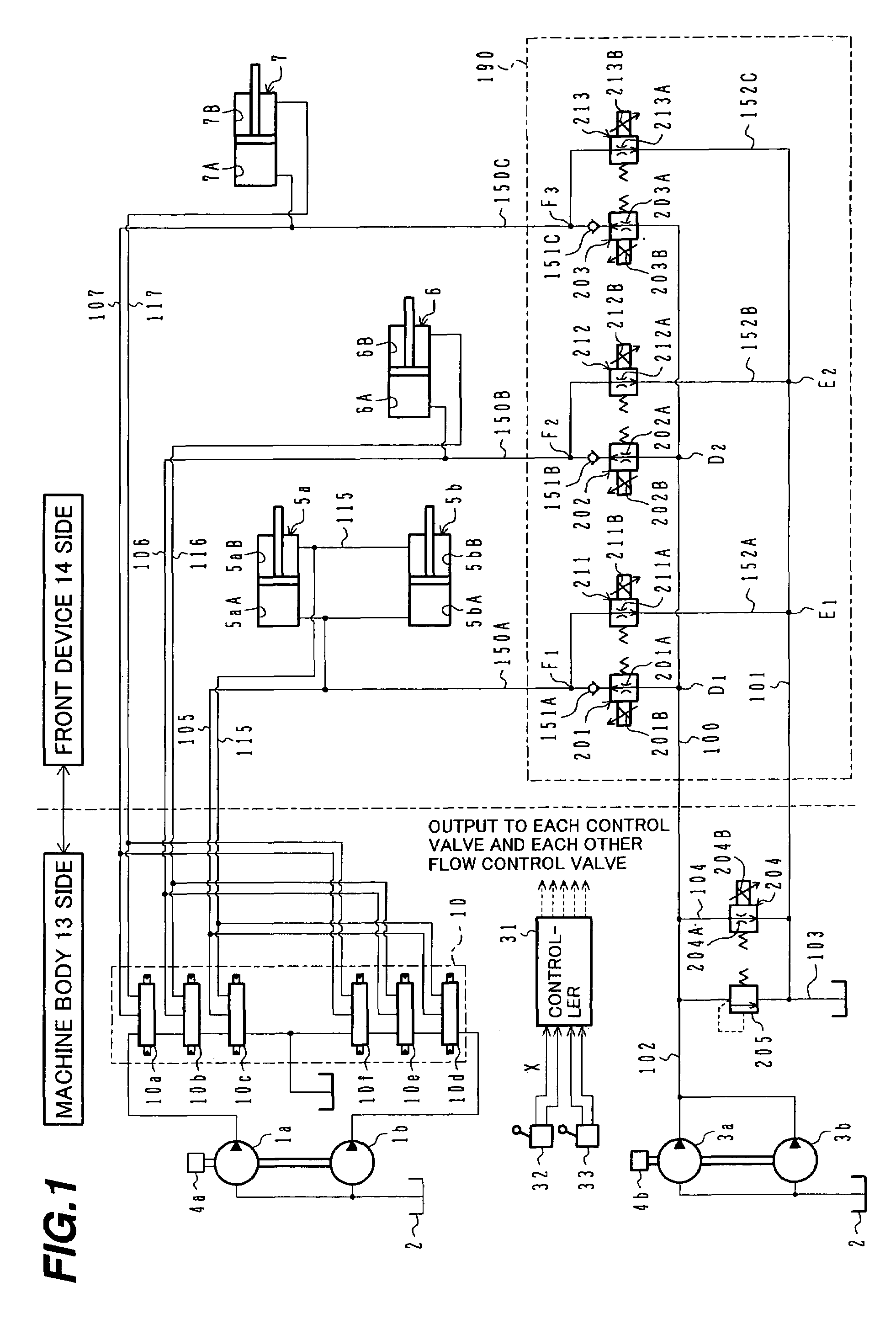 Hydraulic driving system of construction machinery