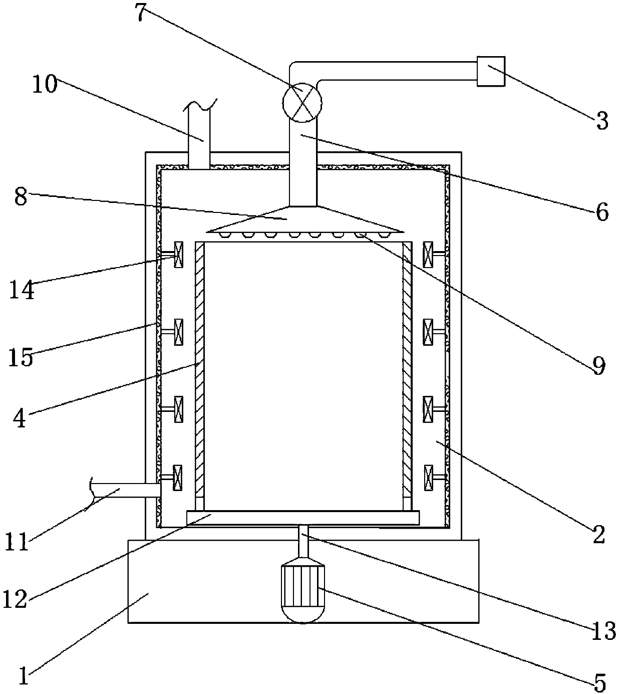 Washing and disinfecting device without damaging fruits and vegetables