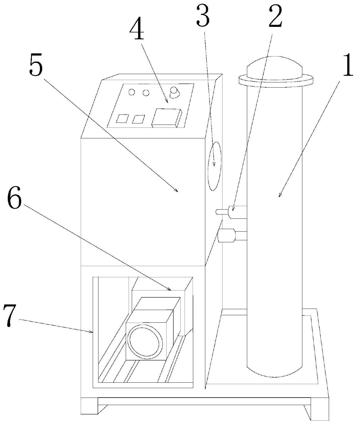 Sanitary-napkin-based spiral sliding filtrate-degradable green bleaching device