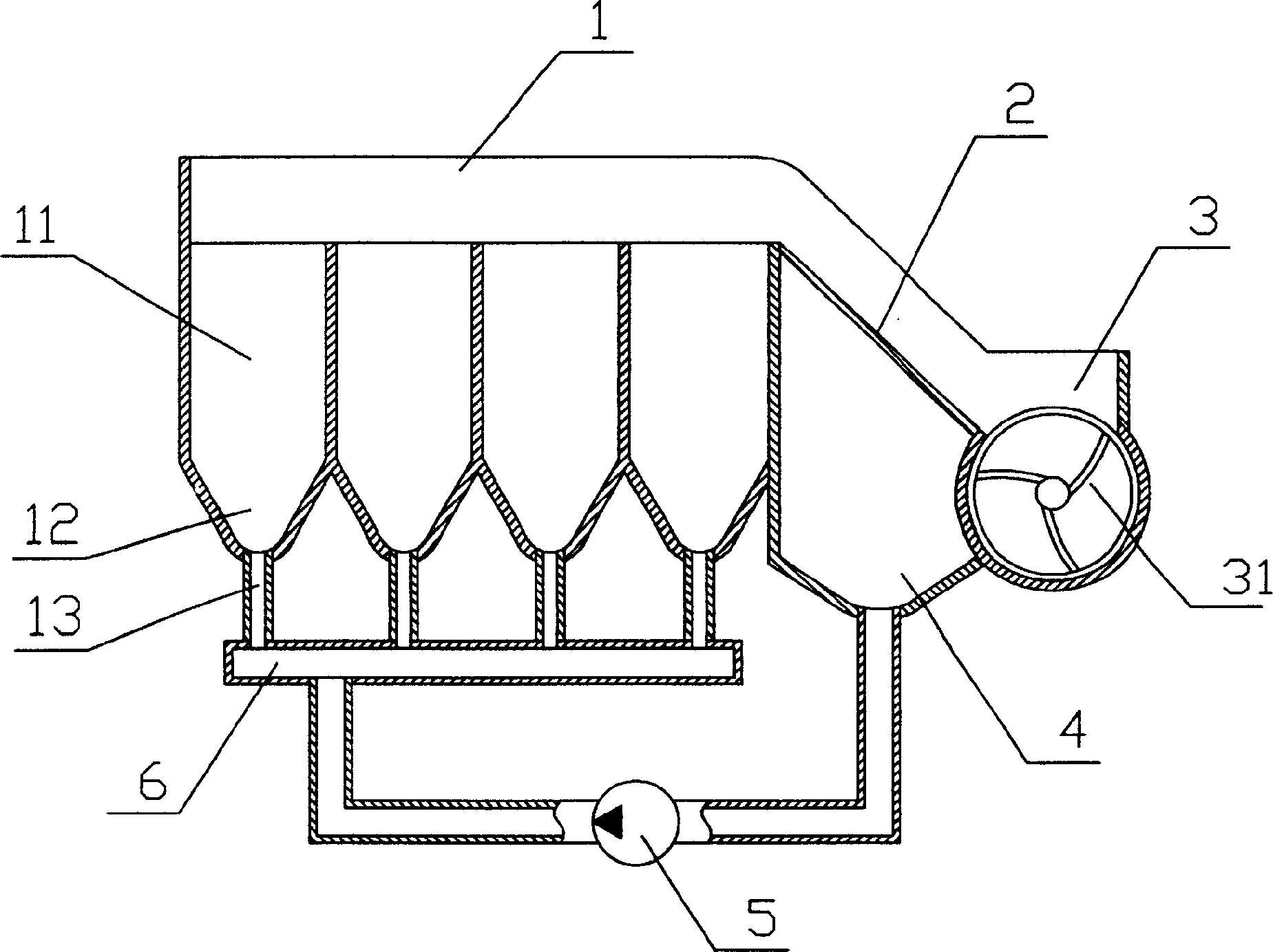 Straw slices purifying machine