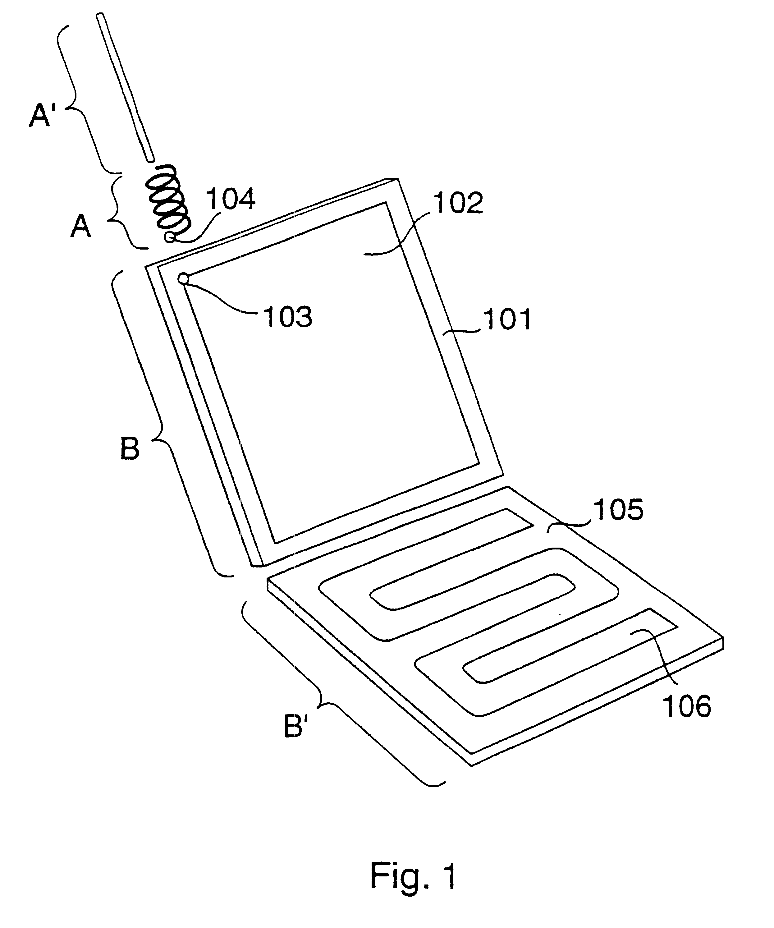 Ground extension arrangement for coupling to ground means in an antenna system, and an antenna system and a mobile radio device having such ground arrangement