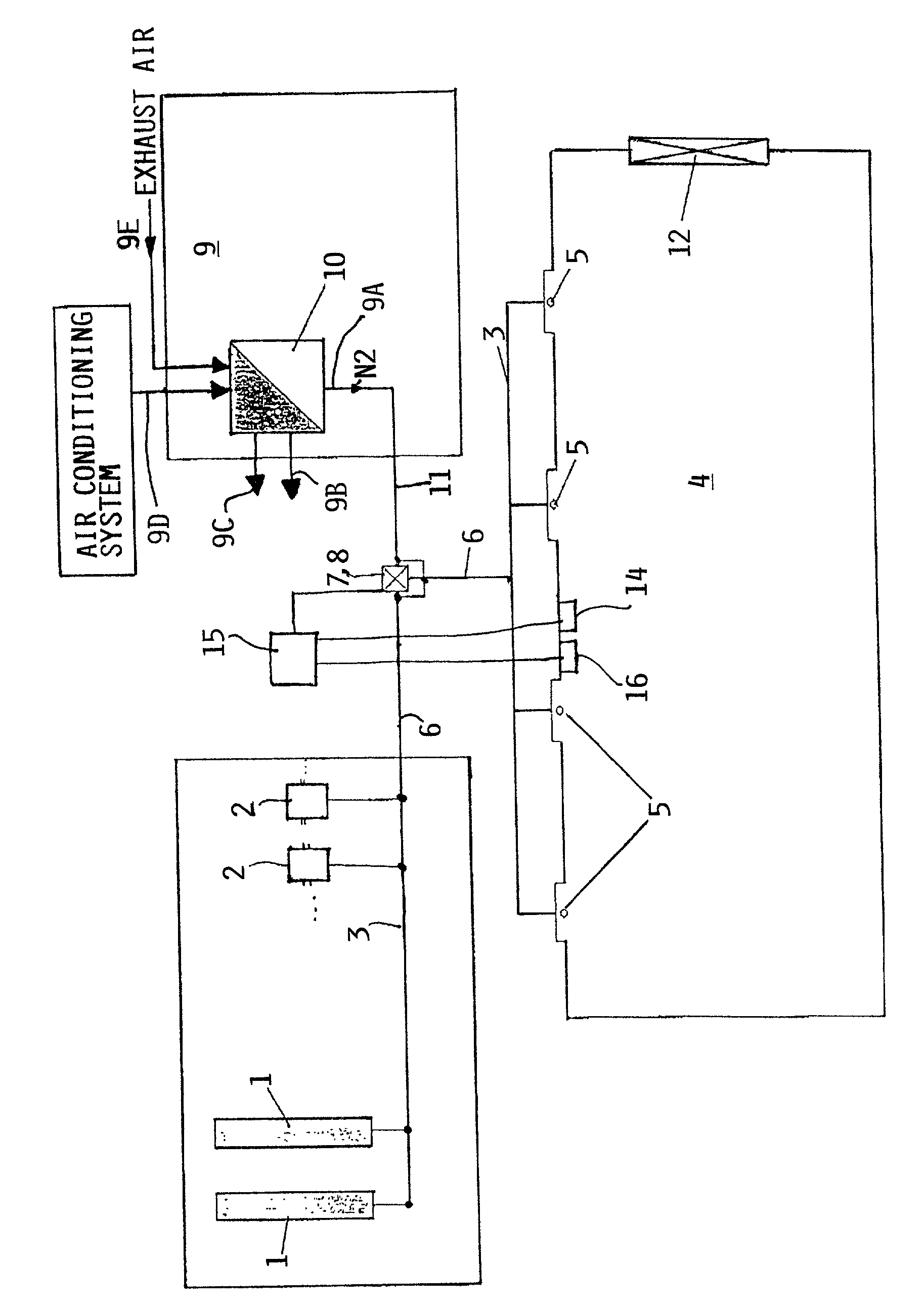 Method and system for extinguishing fire in an enclosed space