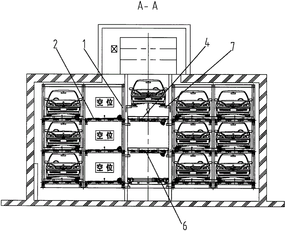 Multi-line comb tooth type mechanical parking equipment and parking method thereof