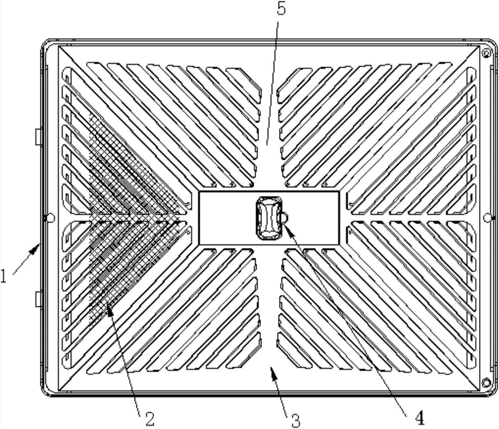 Novel European-style oil fume suction machine oil guide structure