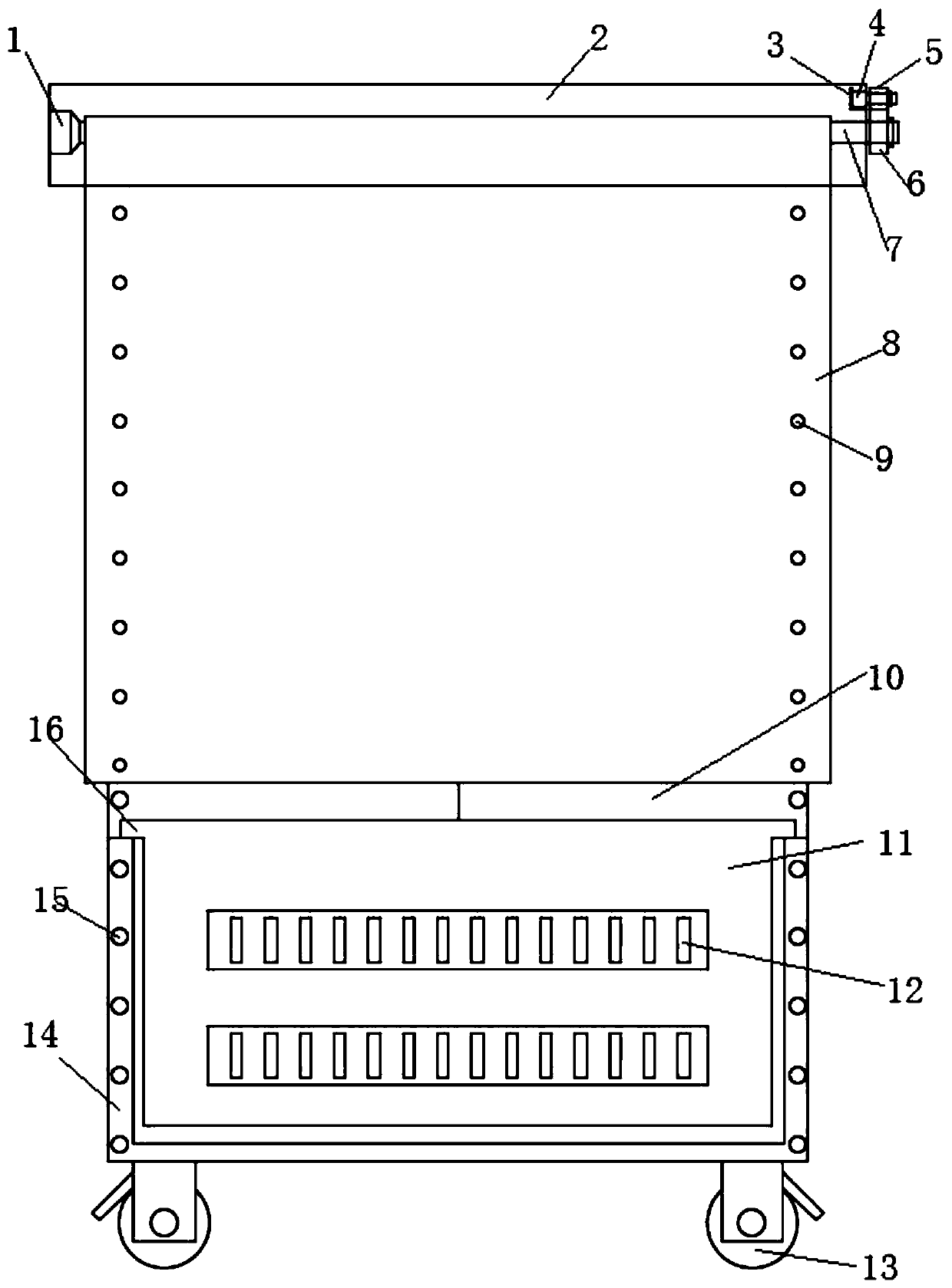 Movable power distribution room capable of preventing mice and used for building site construction