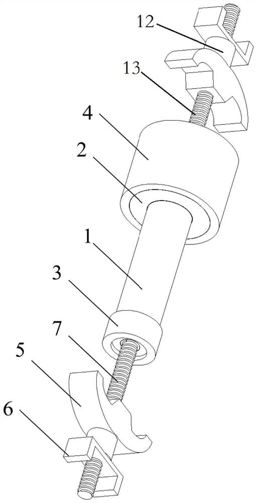 Asymmetric heat-proof bridge split bolt capable of reducing building energy consumption and mounting method