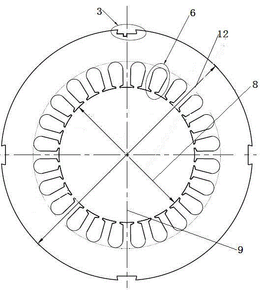 Ultra-high-efficiency 3000-watt dipolar three-phase asynchronous motor