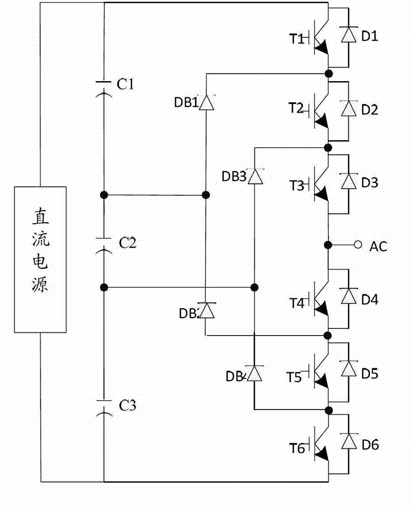 Four-level inverter topological unit and four-level inverter