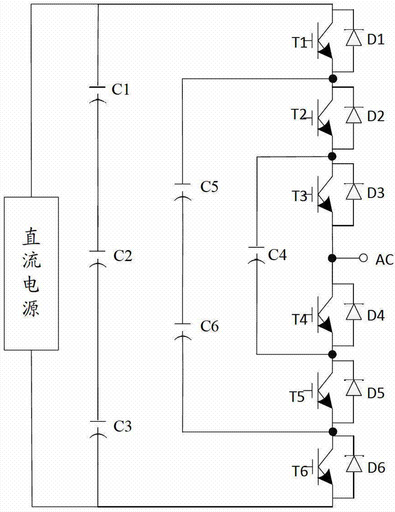 Four-level inverter topological unit and four-level inverter