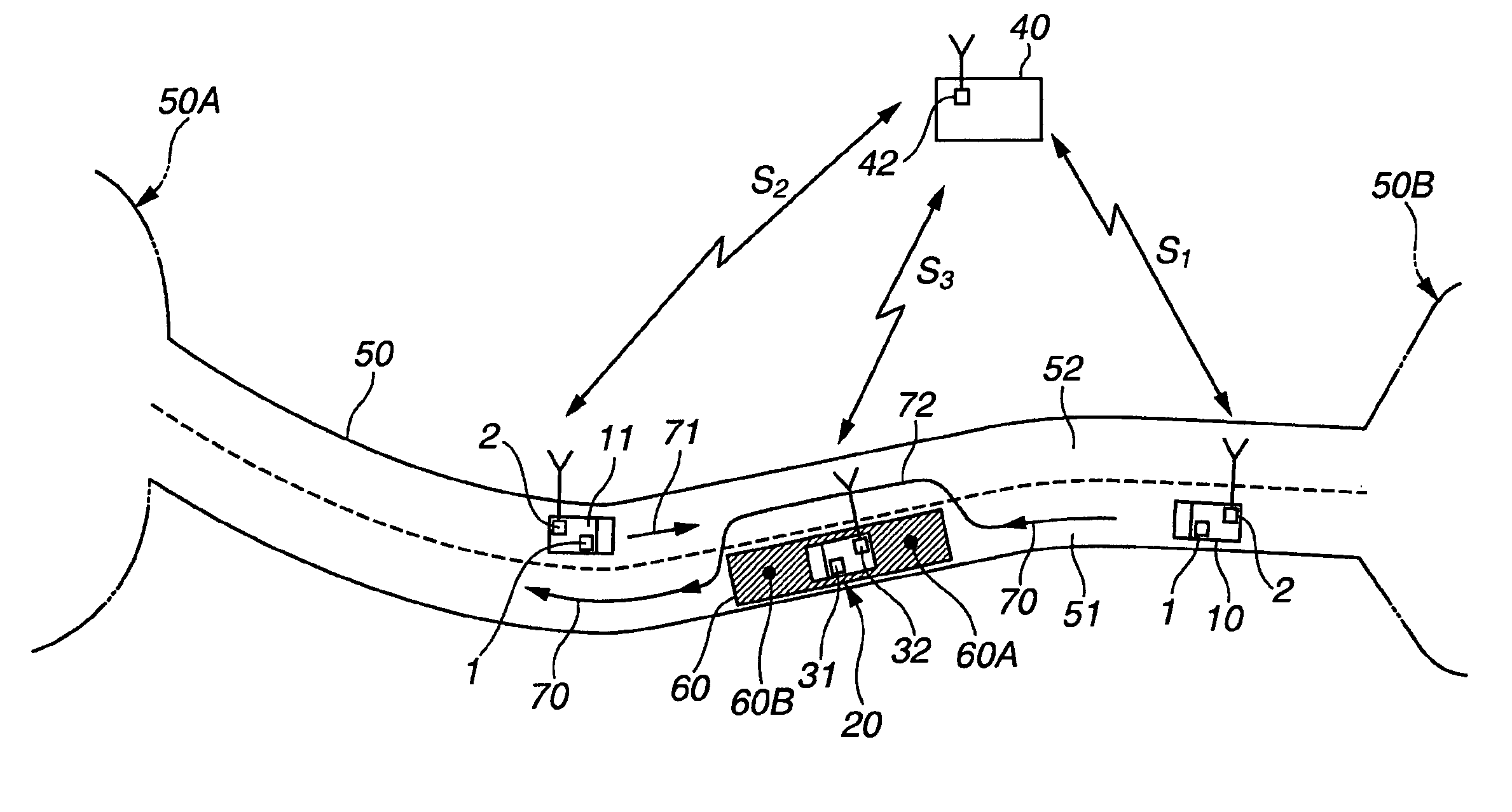 Travel control device and method for vehicles