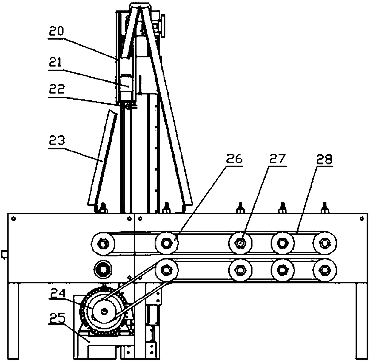 Pulling-type ramie peeling machine