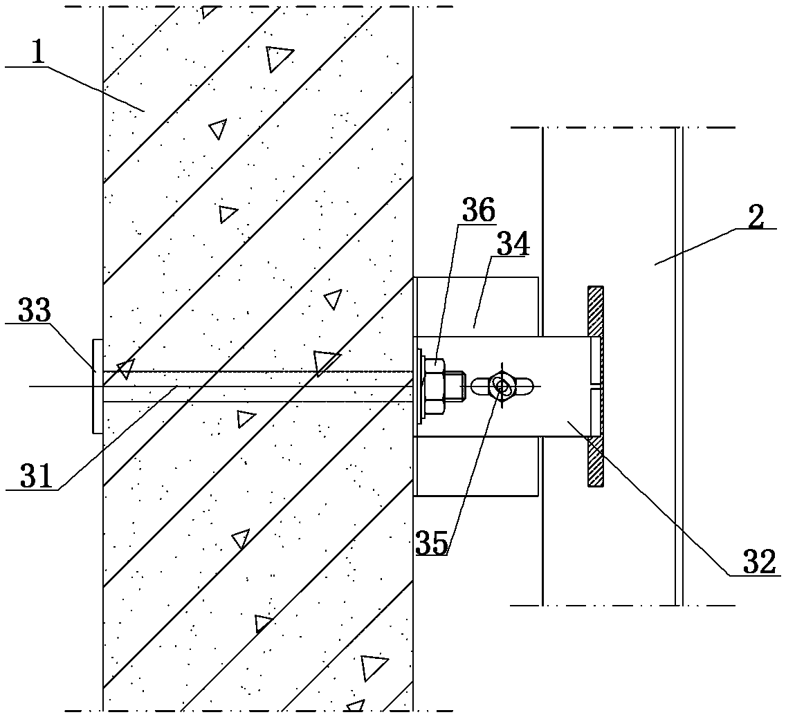 A combination anchoring system and construction method of point-hanging thermal insulation decorative panels on light exterior walls