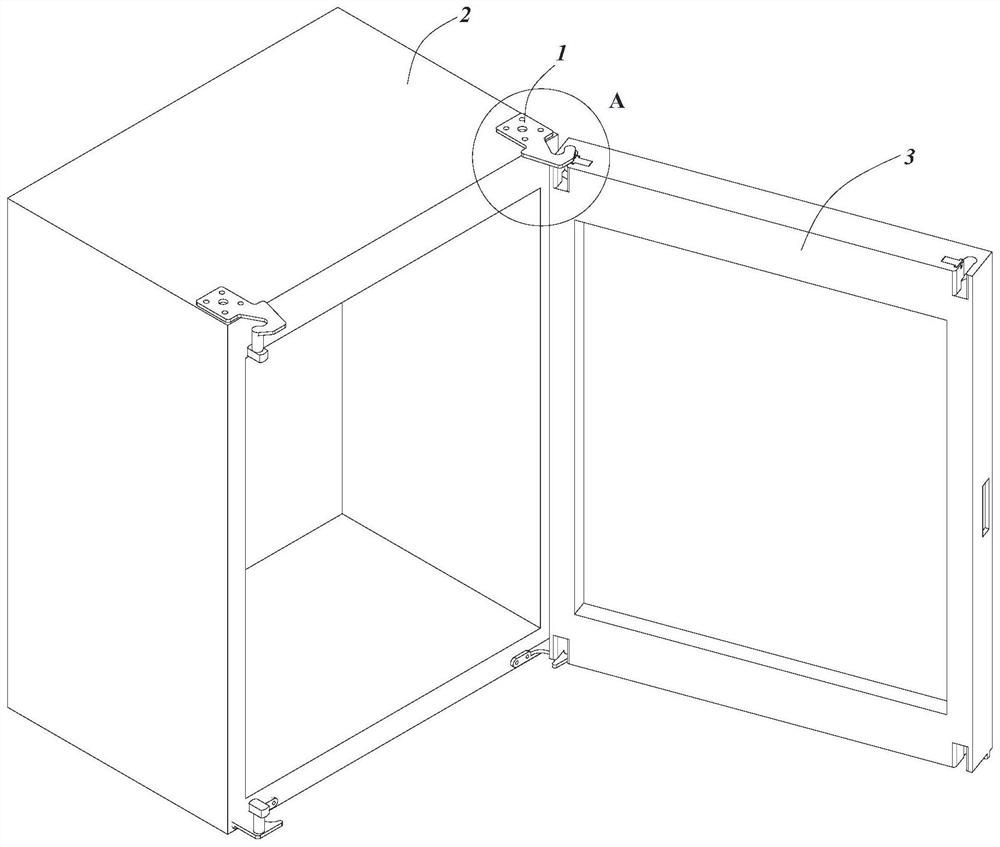 Left and right opening mechanism and refrigerator