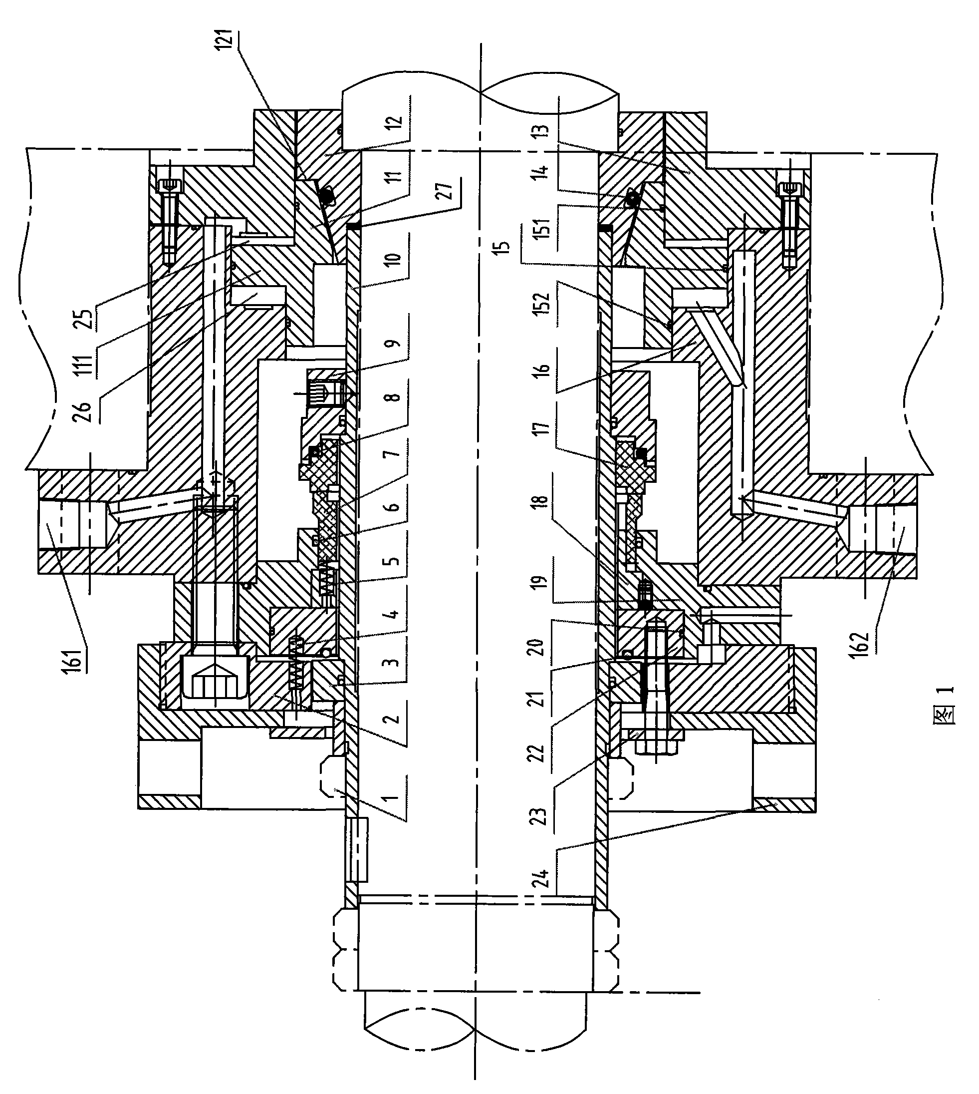 High-pressure controllable slide valve type mechanical combination sealing system