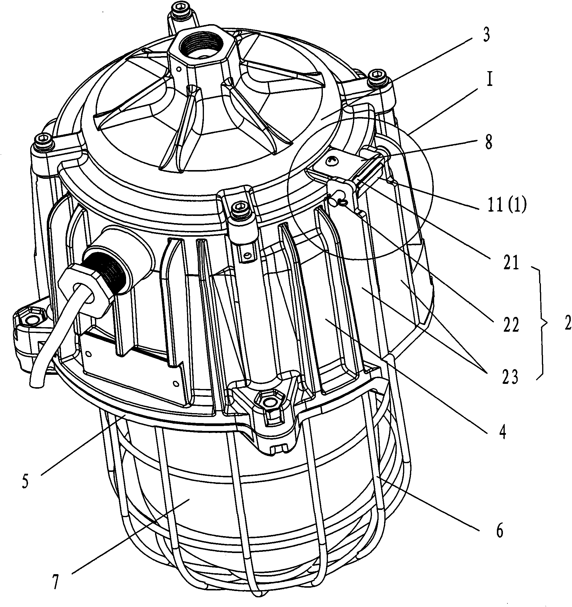 Anti-drop structure of lamp shell and upper cover of lamp