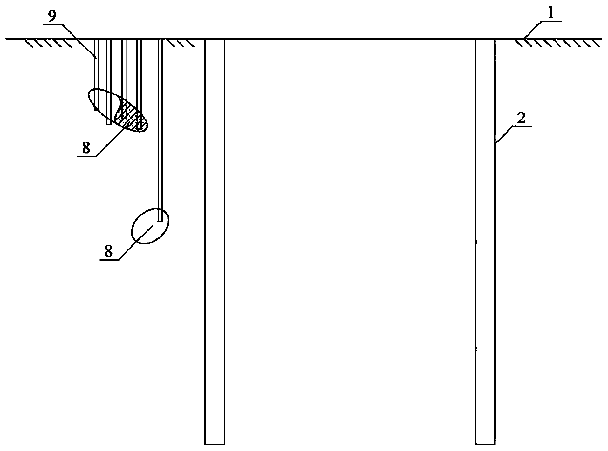 Construction method of deep foundation pit supporting anti-seepage system of coastal karst stratum