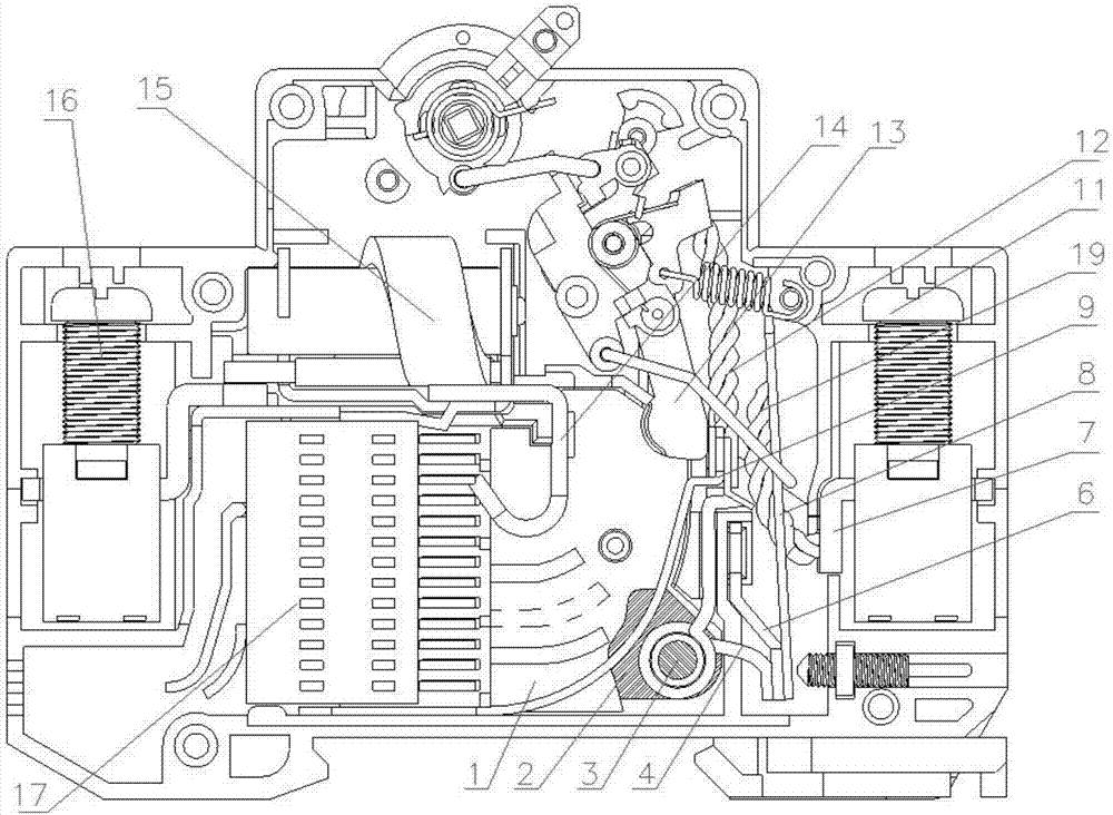 Magnetic blow-out system, arc extinguishing device, single-pole circuit breaker and multi-pole circuit breaker