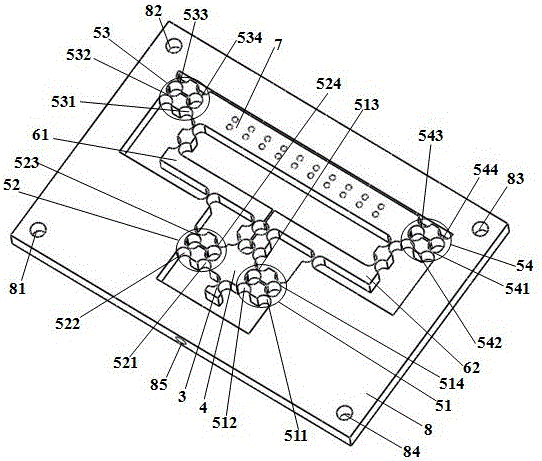 Symmetrical decoupling and single degree of freedom flexible operation mechanism