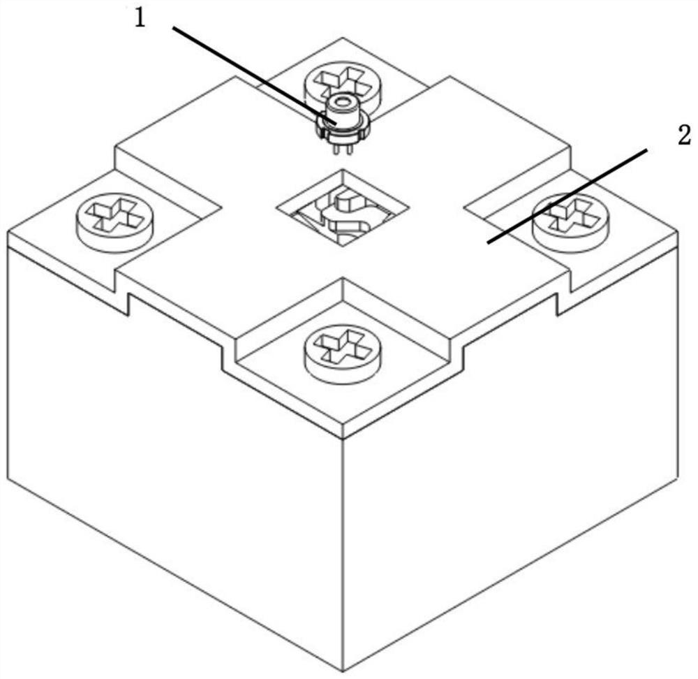 Short lead semiconductor laser and test fixture and test method thereof