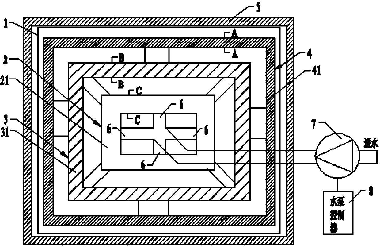 Water flow splitting device