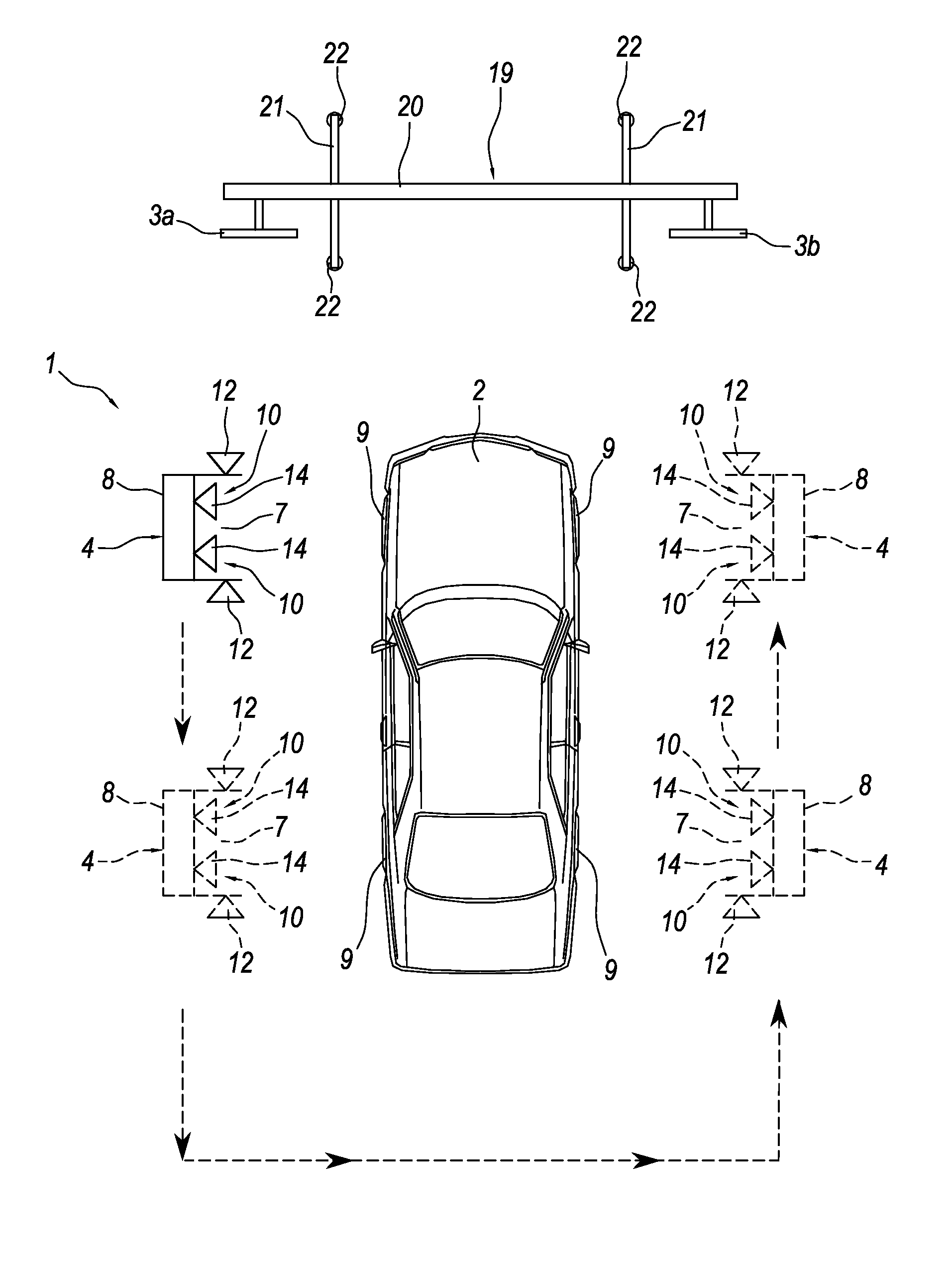 Apparatus and method for checking the attitude of a vehicle