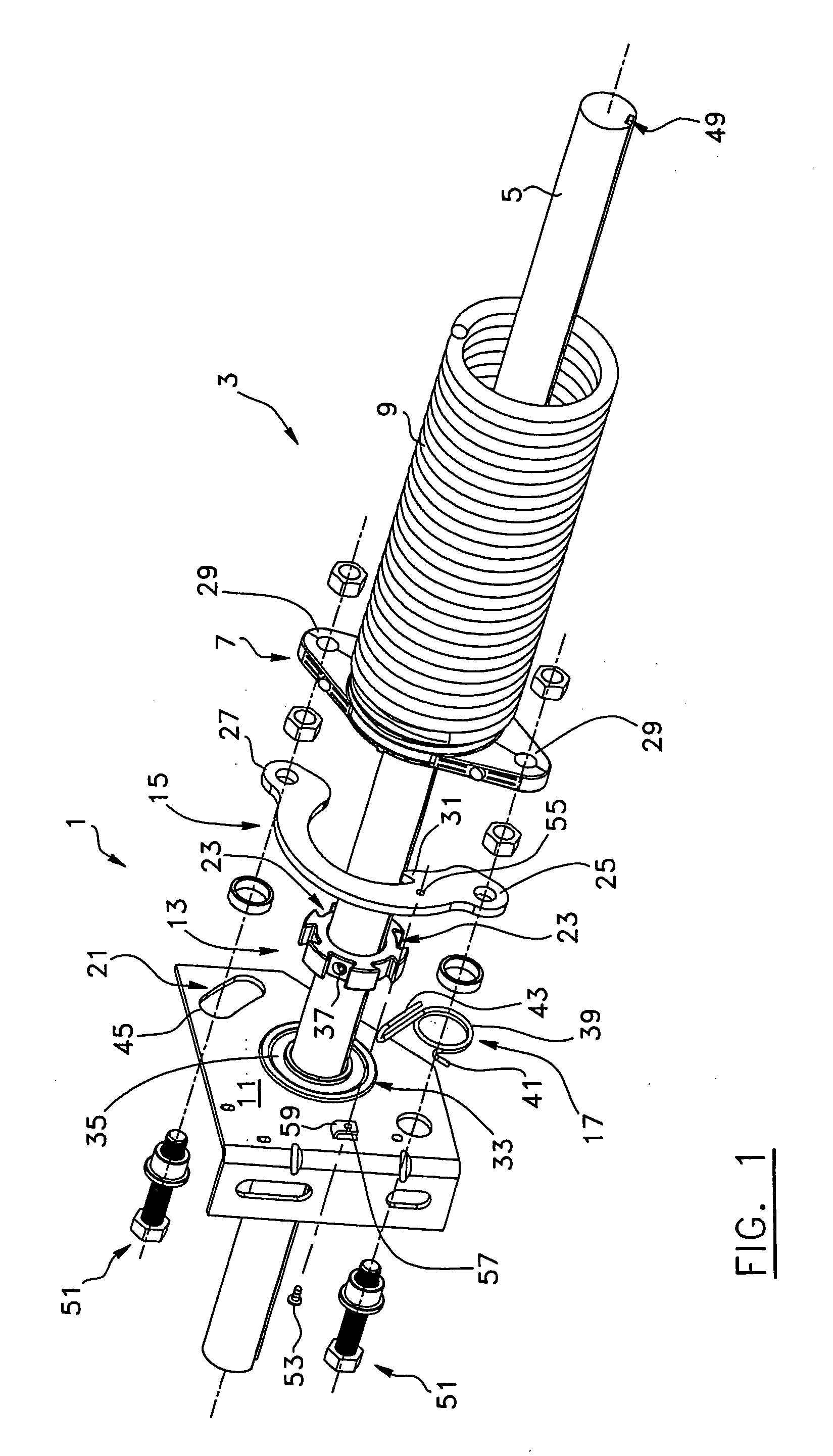 Brake device for garage doors and the like, and door assembly including the same