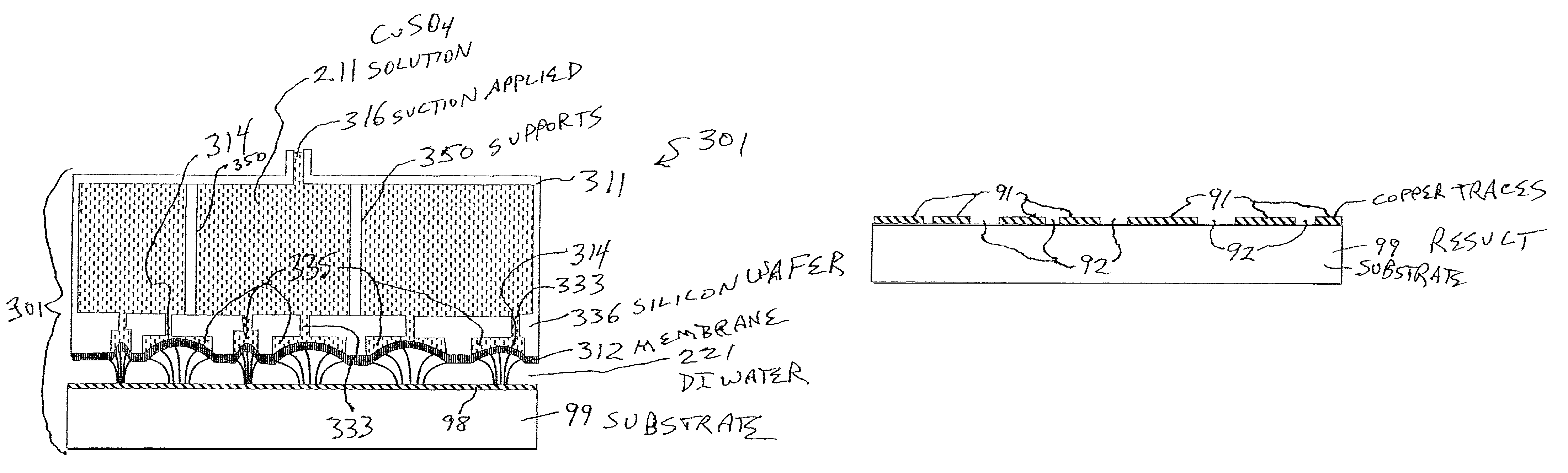 Apparatus for focused electric-field imprinting for micron and sub-micron patterns on wavy or planar surfaces