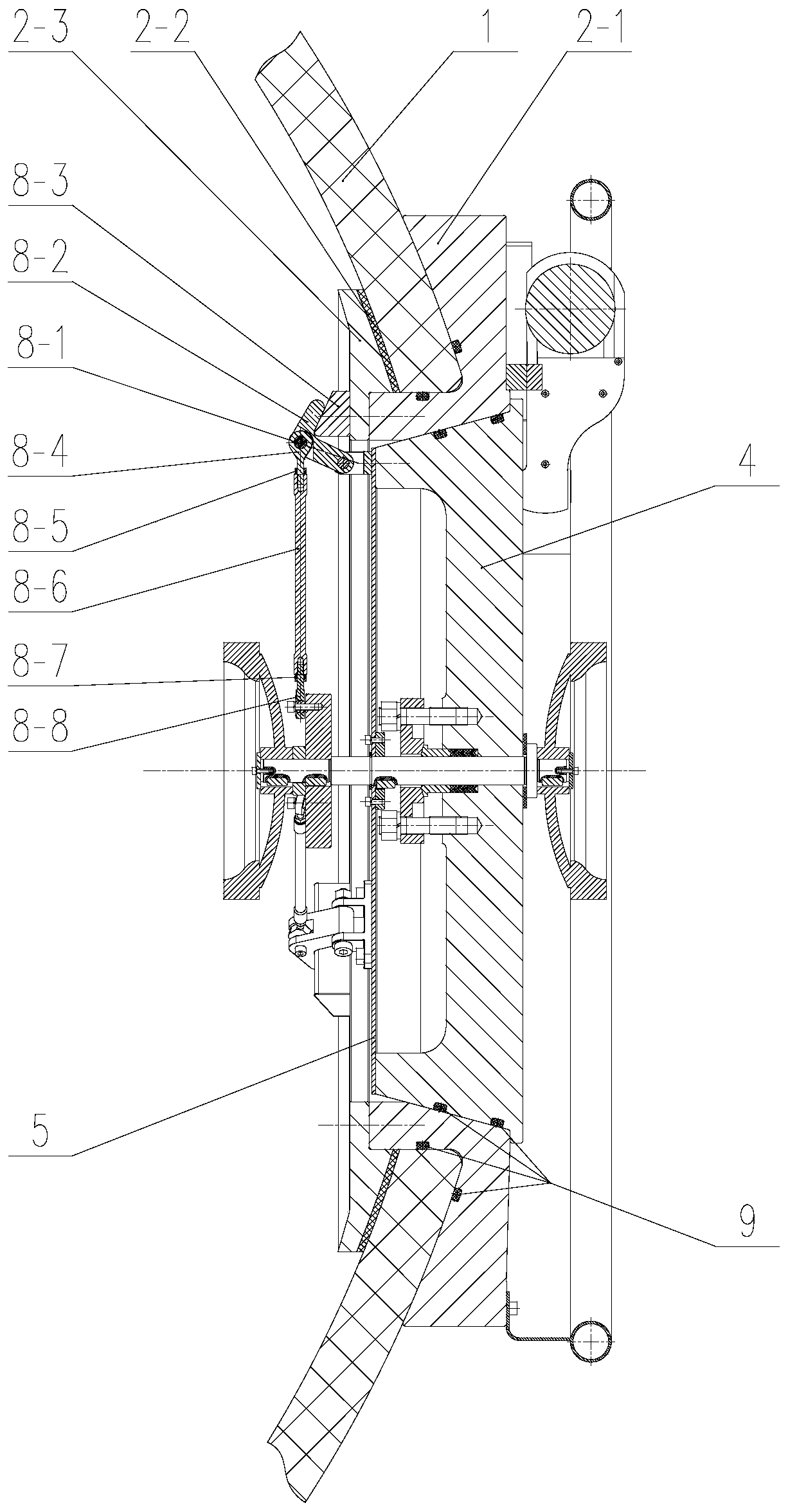 Spherical manned cabin submersible cabin cover