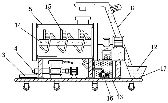 Aquatic feed stirring granulatingdevice for groupers