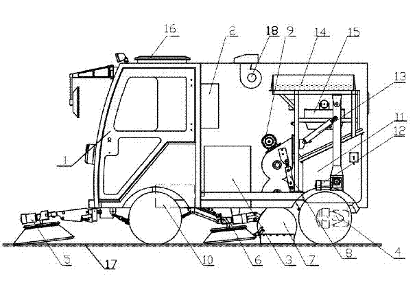 Electric cleaning vehicle