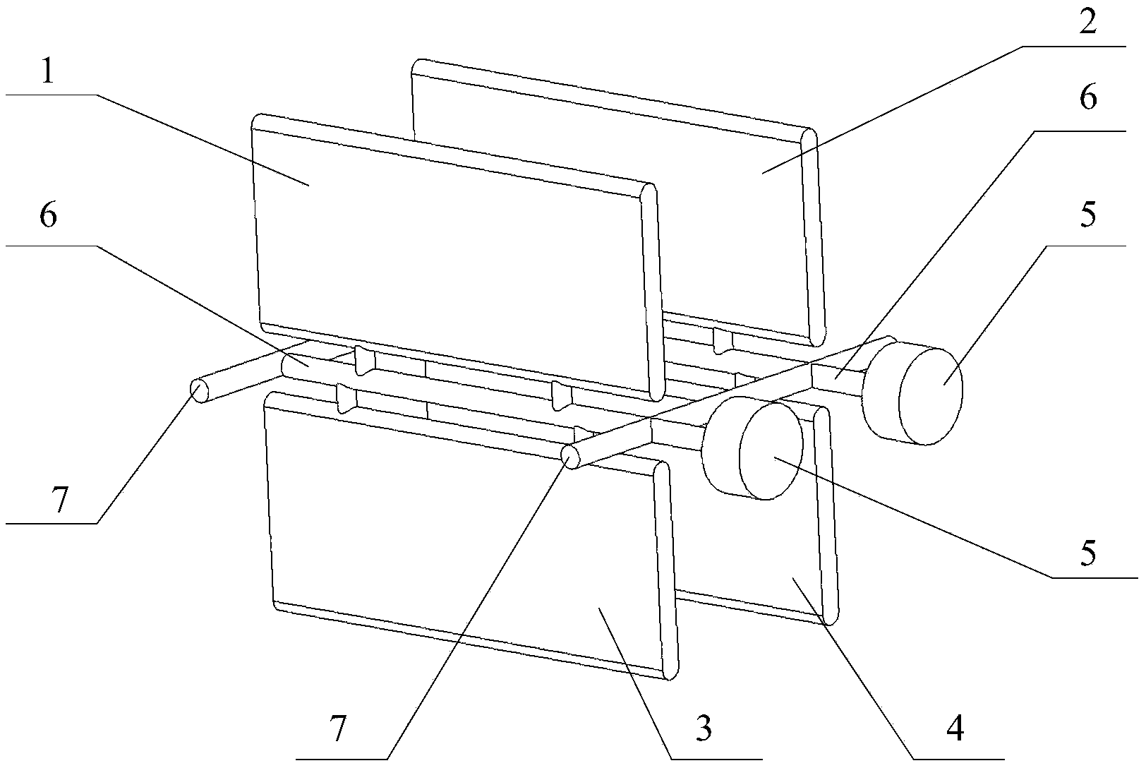 Double-swing-plate wave energy conversion device design