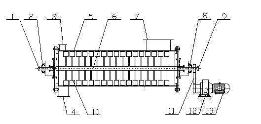 Rake drying method for drying sludge by utilization of high-temperature flue gas