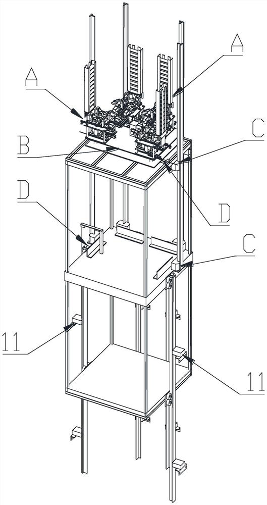 A kind of elevator guide rail automatic installation equipment and method