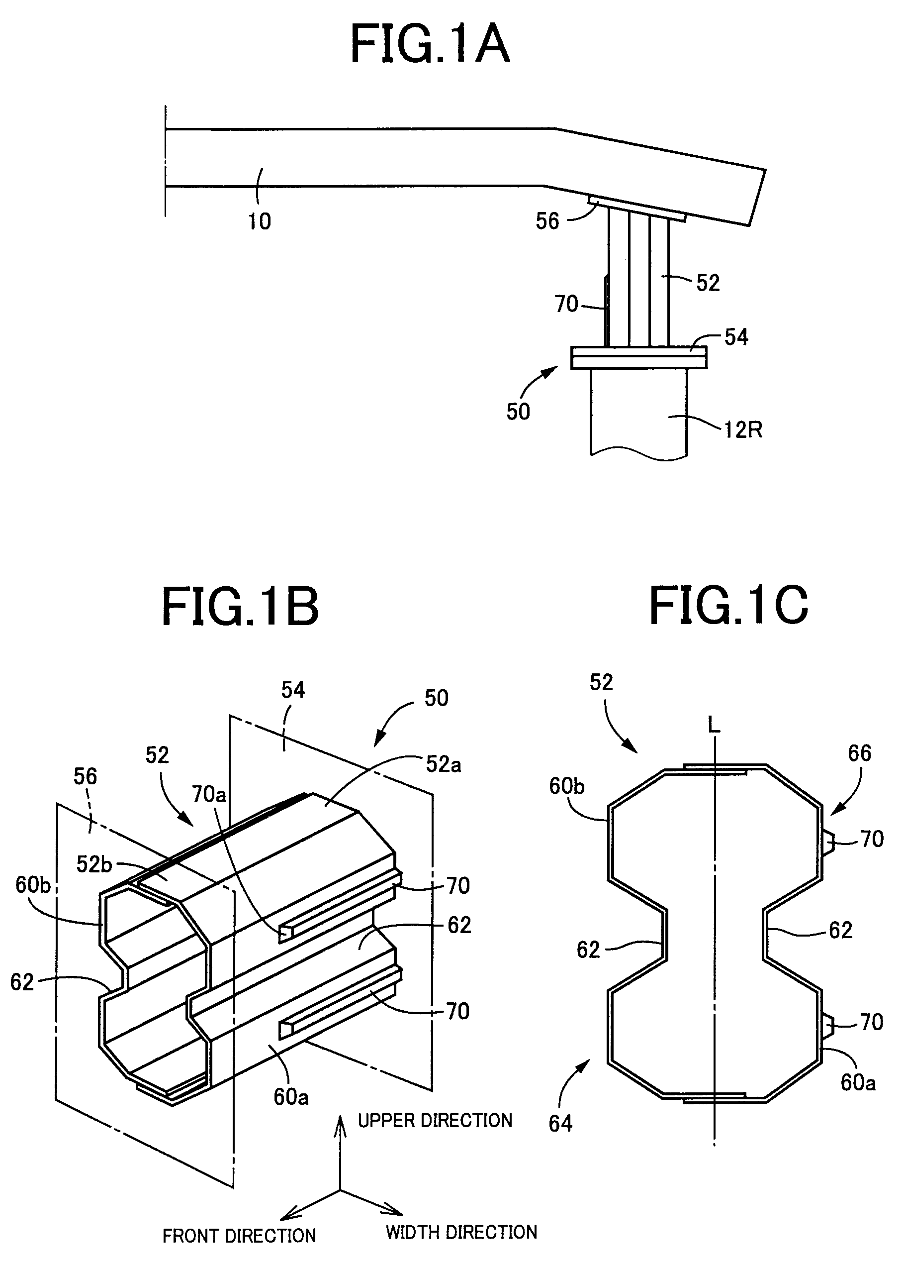 Impact absorbing member for vehicle