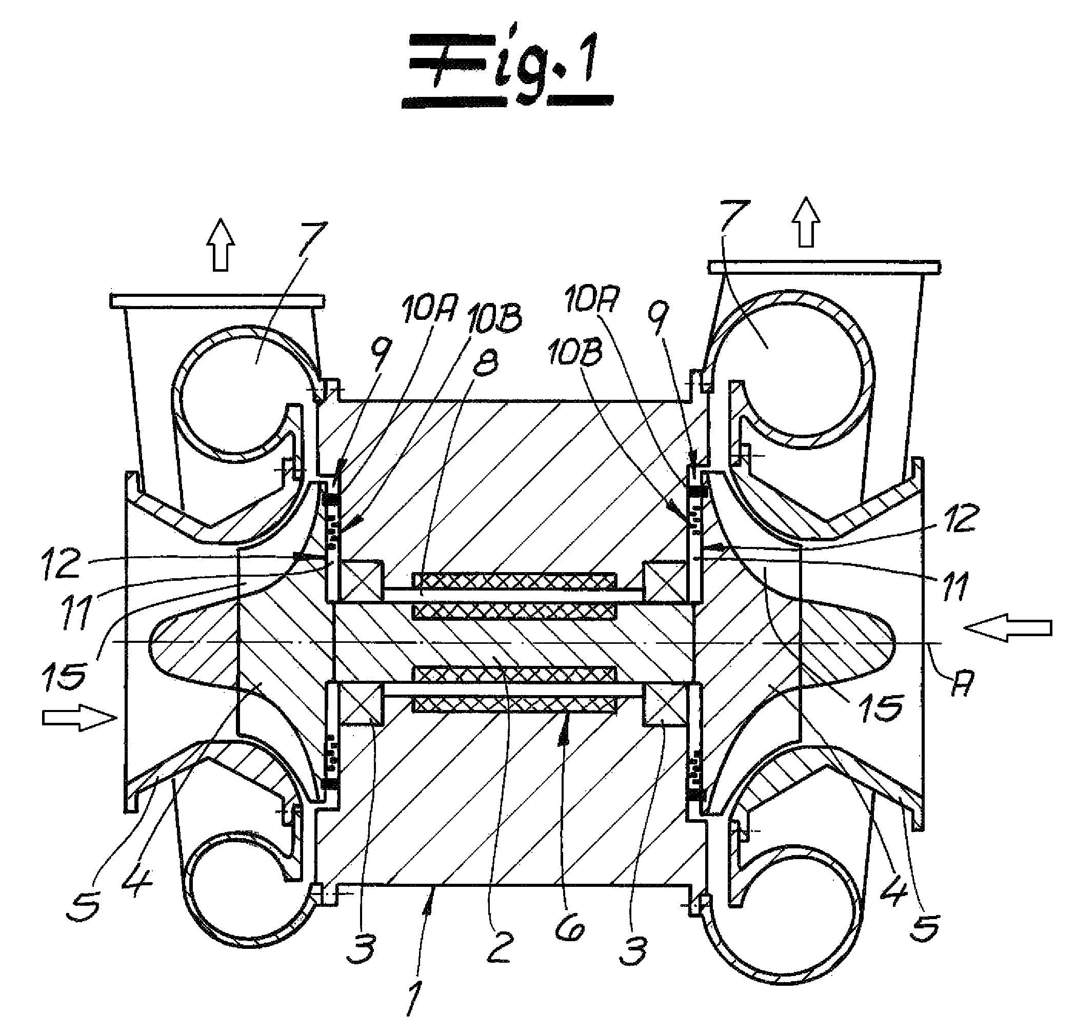 Axial shaft seal for a turbomachine