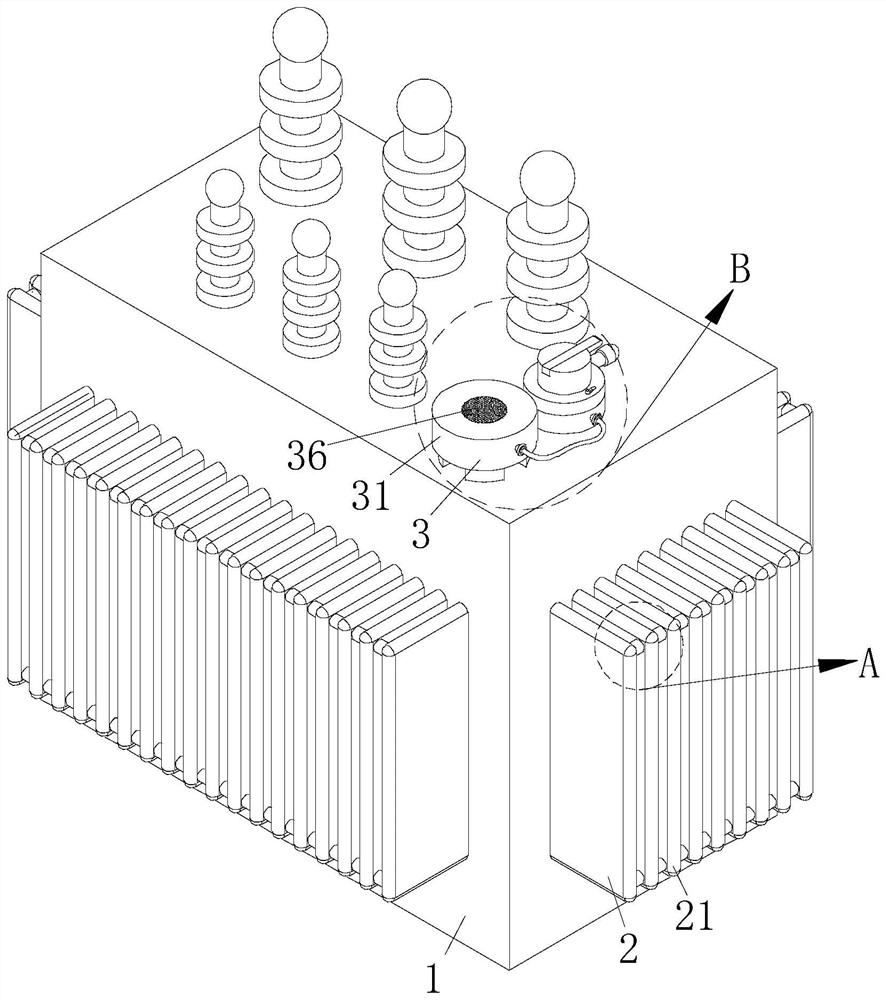 Cooling equipment with early warning function for pressure release process of oil-immersed transformer