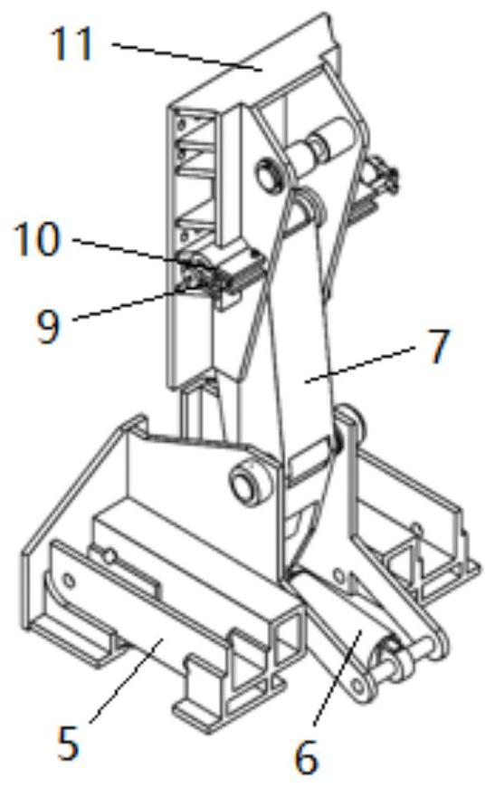 Front double-hydraulic-cylinder wind power blade automatic mold closing device