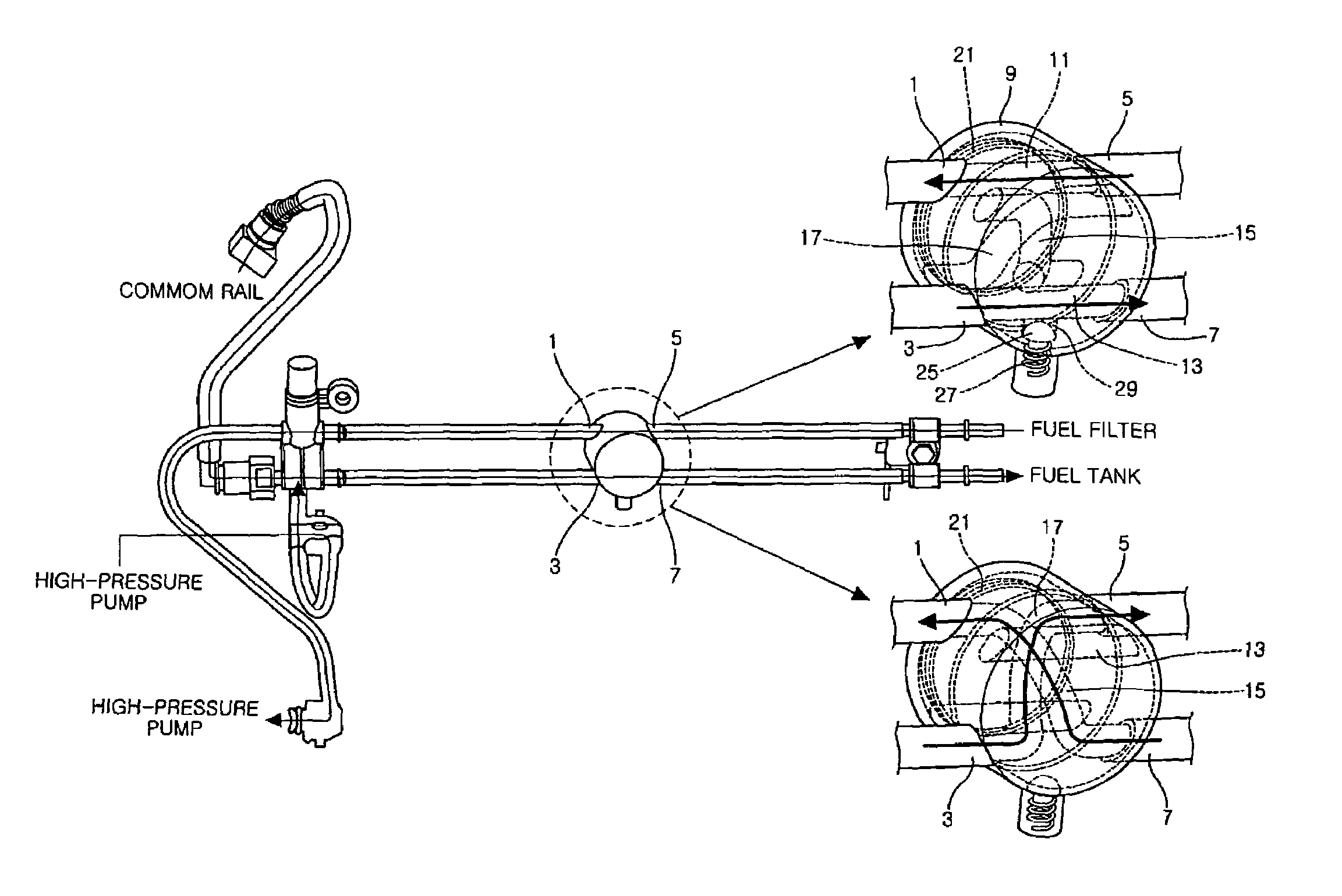 System for automatically changing fuel passages